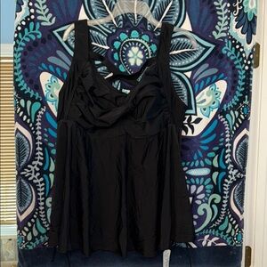 NWT Angel Season Black Women's swim Top 4xl